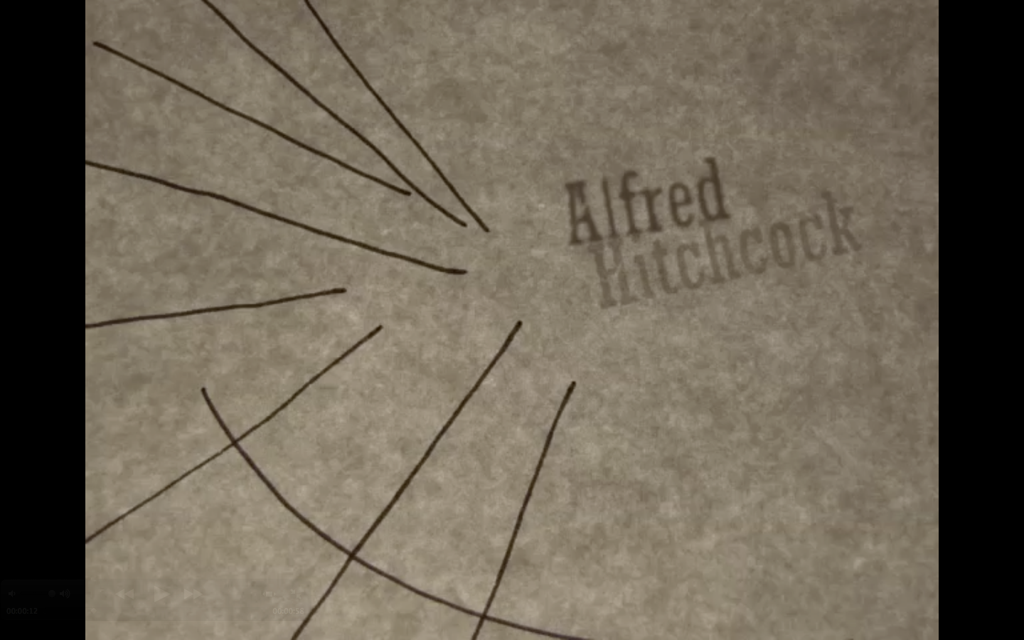 Hitchcock film festival storyboard second frame