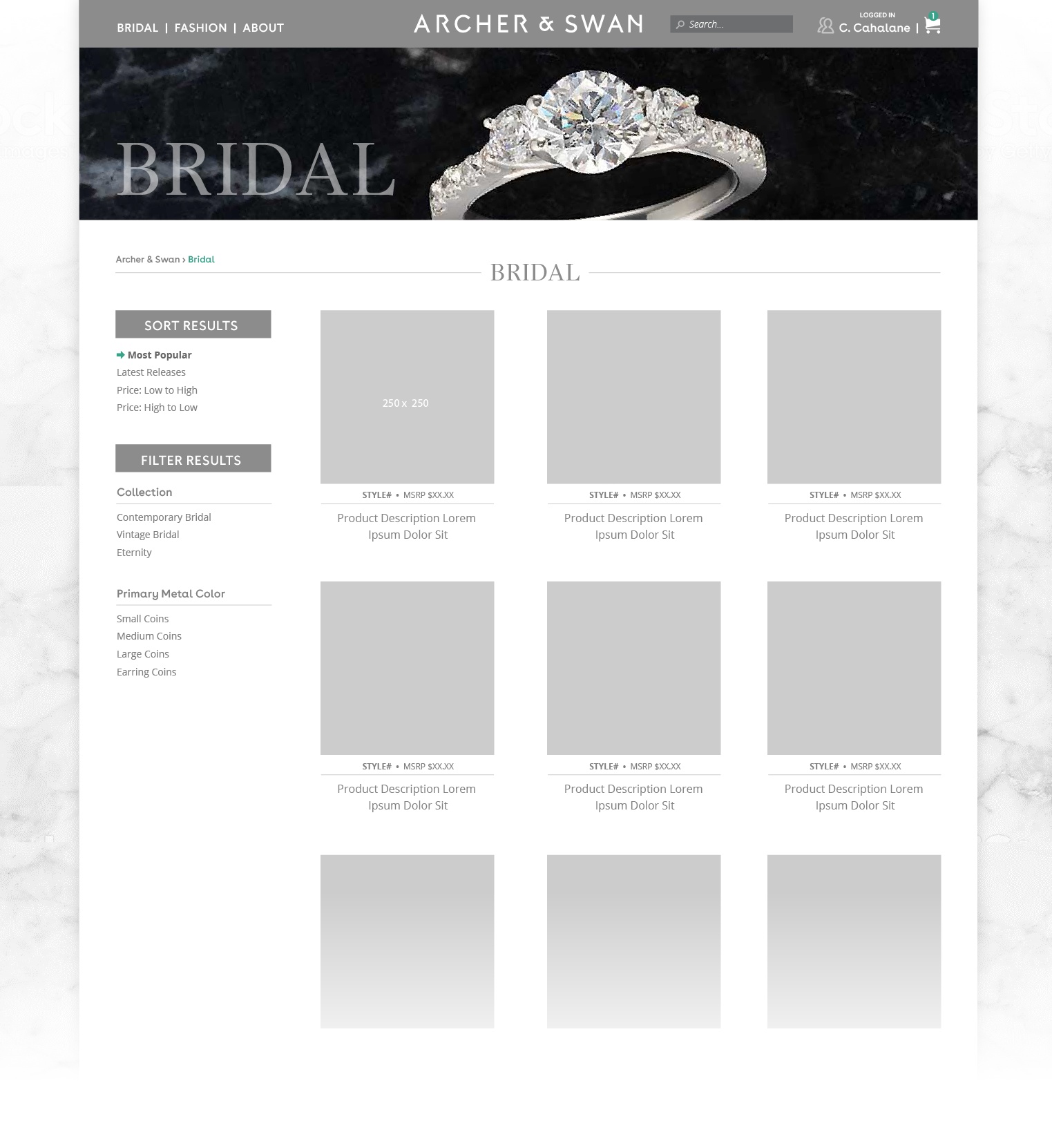 Archer and Swan product listing