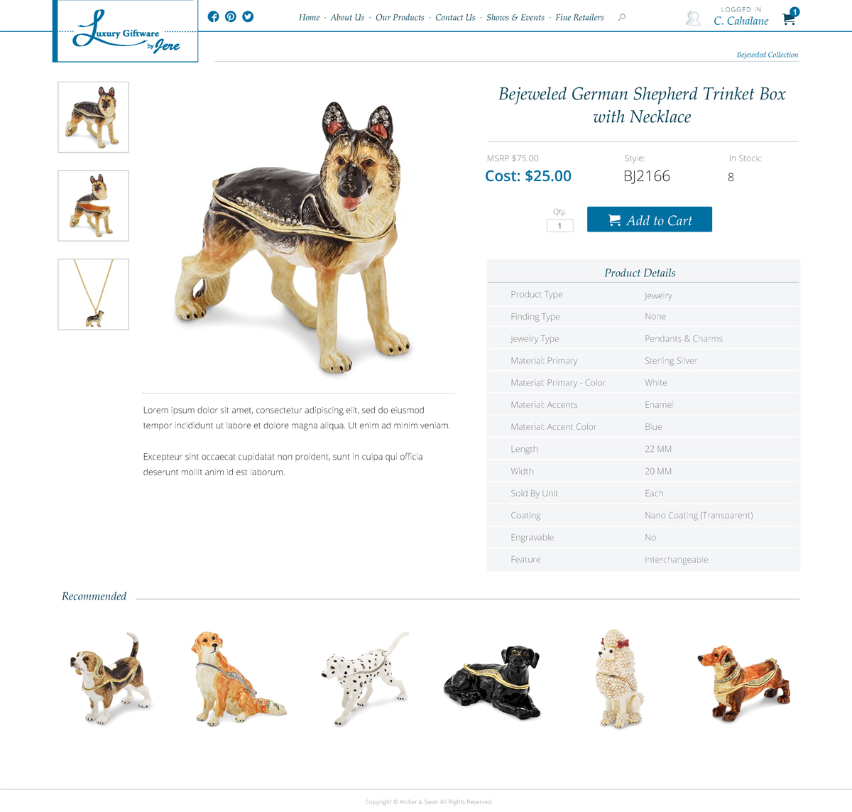 Jere product landing