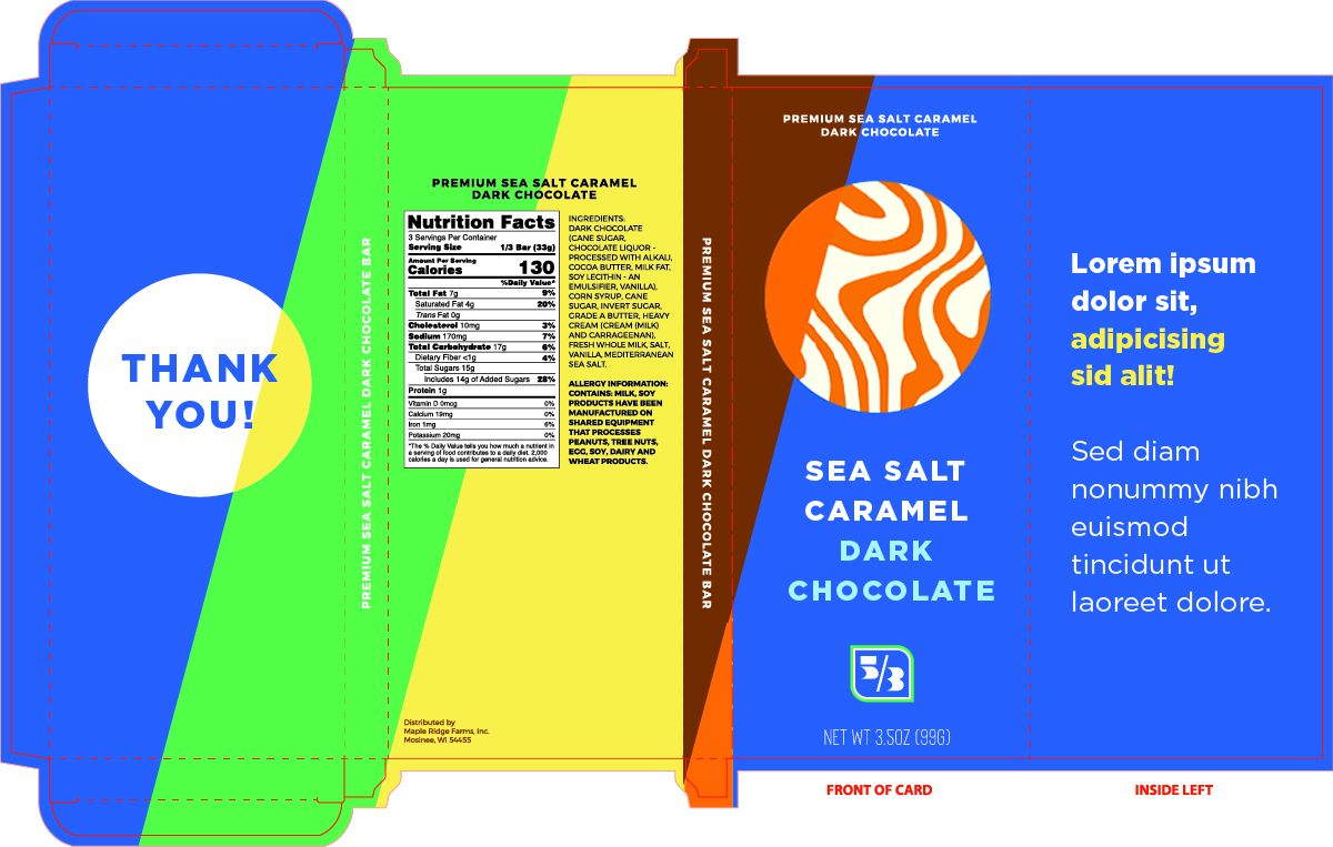 Flavor concept dieline